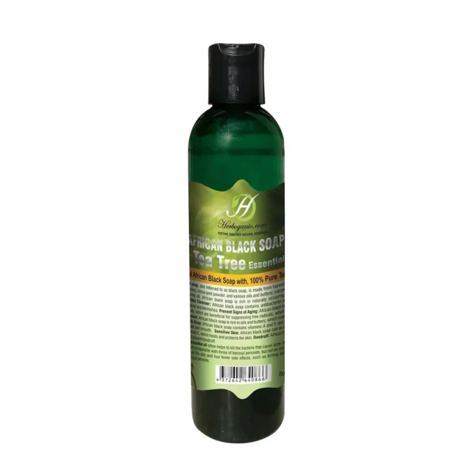 African Black Soap Liquid with Tea Tree Oil - 8oz