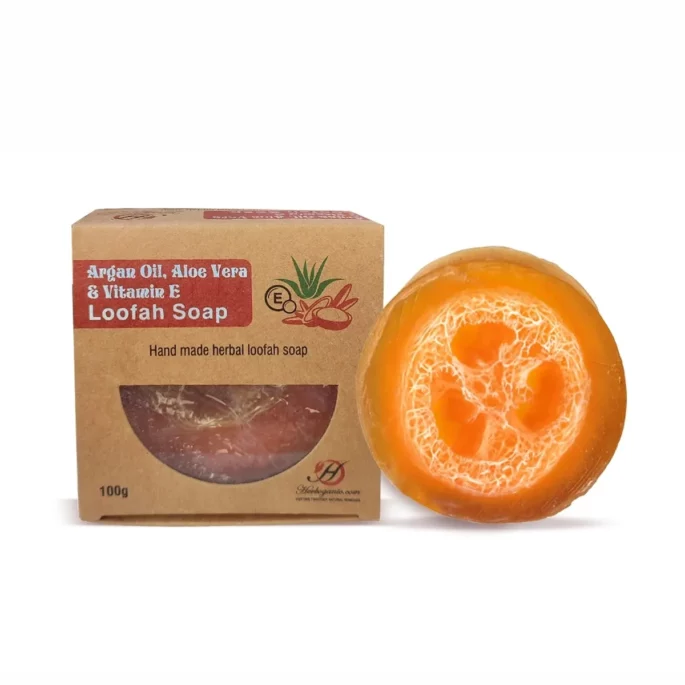Argan Oil, Aloe Vera & Vitamin E Loofah Soap - 100g