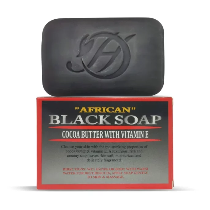 African Black Soap with Cocoa Butter - 5oz