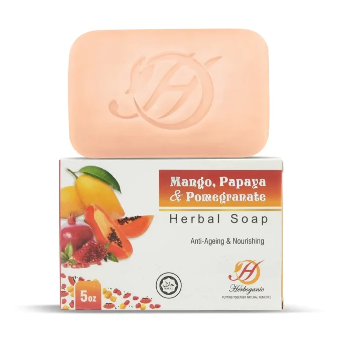 Mango, Papaya & Pomegranate Herbal Soap - 5oz